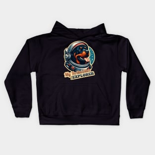 Astronaut Rottweiler Kids Hoodie